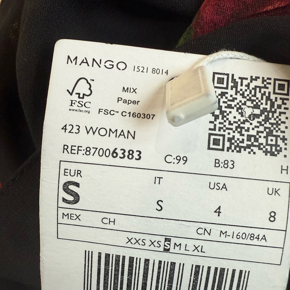 Mango Black Maxi Dress with Red Rose Print - Picture 8 of 10